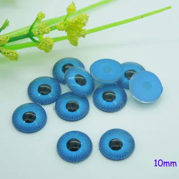 10 мм Пластиковые кукольные глаза с радужной оболочкой, Голубые глаза Для изготовления кукол-медведей, 100 шт./лот EA160
