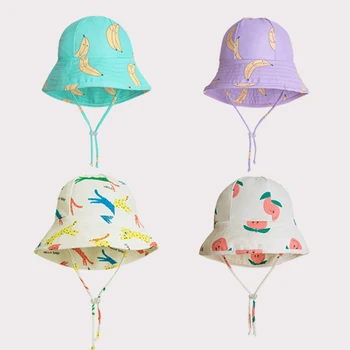 Новая детская ветрозащитная шляпа от солнца, шляпа от солнца, детская шляпа рыбака, шляпа для плавания, пляжная шляпа с широкими полями доступна круглый год