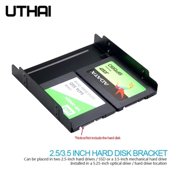 UTHAI G17 2,5/3,5-дюймовый жесткий диск SSD на 5,25-дюймовый дисковод с гибкими дисками SSD Кронштейн Для жесткого диска Металлический Адаптер Для Преобразования жесткого диска Caddy
