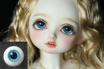 Глаза куклы BJD подходят для 12 мм 14 мм16 мм18 мм маленькой радужки озеро синее вспышка зрачок стеклянные глаза аксессуары для кукол