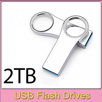 Новый USB флэш-накопитель 2 ТБ, флешка, флешка флешка 2 ТБ, металлический u-диск memoria cel, USB-накопитель, подарок для телефона/ПК/автомобиля/телевизора, бесплатный логотип
