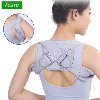 Tcare Корректор осанки для женщин, мужчин, Детей, Регулируемый Бандаж для верхней части спины для поддержки ключиц и облегчения боли
