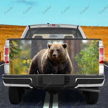 Животные, дикая природа, Медведи, наклейки для грузовиков, Наклейка на заднюю дверь грузовика, наклейки на бампер, графика для автомобилей, грузовиков, внедорожников