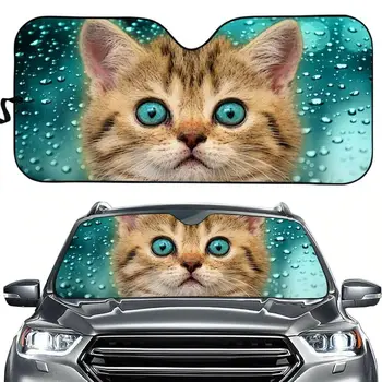 3D дизайн животного Кота Автомобильный солнцезащитный козырек на Лобовое стекло Автомобильный солнцезащитный козырек для Универсальных автомобилей