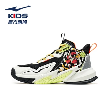Детская обувь Hongxing Erke, детская баскетбольная обувь 2023, весенняя новая спортивная обувь для мальчиков средней школы