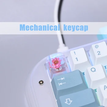 Персонализированное Украшение Ручной Работы На Заказ С Цветочной Подсветкой Из Смолы Keycaps для Девочек Милый Подарок для Механической Клавиатуры Cherry MX Switch