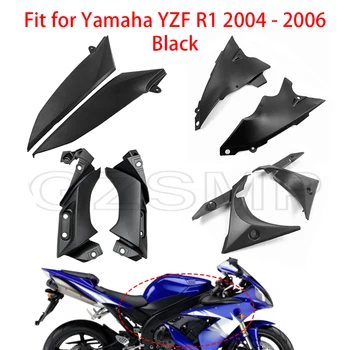 Мотоцикл Черная Боковая Панель Обтекателя Внутренняя Боковая Панель Бензобака Боковая Рамка Крышка Воздуховода Подходит для Yamaha YZF R1 2004-2006