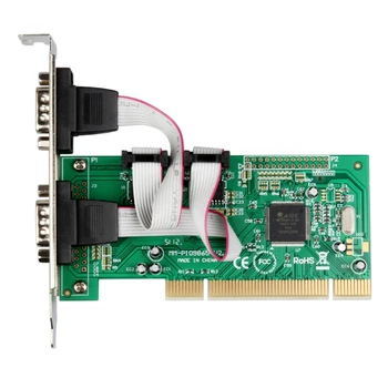 Последовательная карта PCI с 2 портами RS232 и 9Pin картой расширения Industrial COM RS232 LX9A