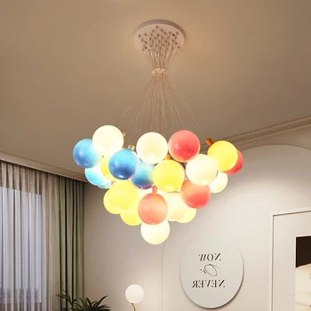 Скандинавская акриловая люстра, Современная лампа с воздушным шаром, Внутреннее освещение, гостиная, Детская спальня, Холл, Лофт, детская люстра
