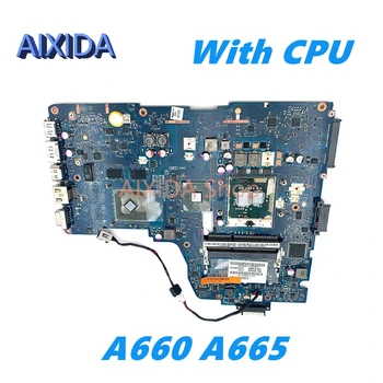 AIXIDA LA-6062P REV 2,0 K000104420 K000106370 Материнская плата для ноутбука TOSHIBA Satellite A660 A665 HM55 GT310M GPU полный тест