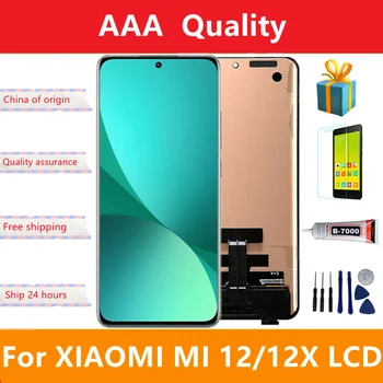 6,28 “Оригинальный Для Xiaomi Mi 12 ЖК-дисплей 2201123G, 2201123C Дисплей, Сенсорная Панель, Дигитайзер, Замена Для Xiaomi 12X ЖК-дисплей