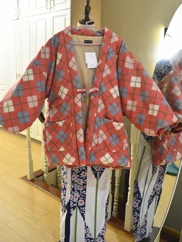 Женское зимнее Хаори в японском стиле, теплое Плотное мягкое флисовое пальто, теплая домашняя одежда, Косплей Костюм