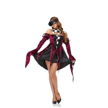 Женский костюм Танцовщицы в маске для Взрослых на Хэллоуин, необычная вечеринка, принцесса, Косплей, Униформа