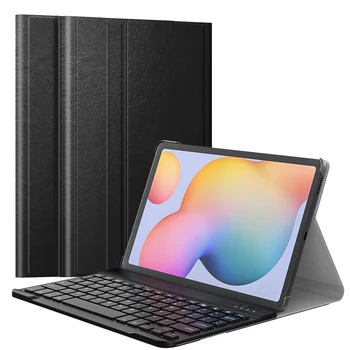 Чехол-клавиатура для Galaxy Tab S6 Lite 10.4 2020, чехол-накладка для планшета из искусственной кожи со съемной беспроводной клавиатурой для S6 Lite