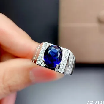 KJJEAXCMY fine jewelry S925 стерлинговое серебро, инкрустированное натуральным сапфиром, новинка, модное кольцо с драгоценным камнем для девочек, поддержка теста в китайском стиле