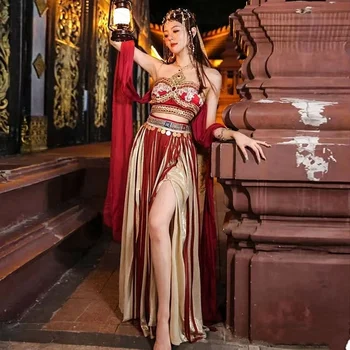 Платье принцессы Дуньхуан Фэйтянь, Экзотический стиль, Улучшенные Танцевальные платья Hanfu Han Element, костюм для фотосъемки в западном стиле