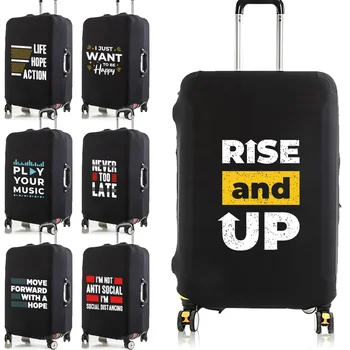 Защитный чехол для багажа 18-32 дюймов, модный чемодан, эластичные мешки для пыли, чехол, Модные аксессуары для путешествий, фраза