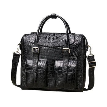 Большая вместительная мужская Роскошная сумка-Мессенджер на одно плечо, деловой портфель из натуральной кожи, Высококачественная сумка для ноутбука через плечо
