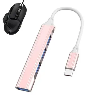USB-разветвитель для ноутбука с несколькими портами USB 3,0, Подключи и играй, 4-Портовый USB-Разветвитель, USB-расширитель для ПК, флэш-накопитель, клавиатура и многое другое