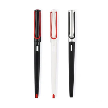 Роскошная Классическая Высококачественная ручка прямой длины 0,5 мм, темно-черный, Красный, Офисные Канцелярские принадлежности